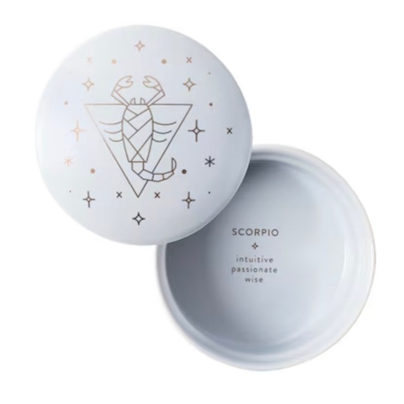 Zodiac “Sagittarius” round ceramic decorative trinket box-sign attributes inside - Picture 5 of 12
